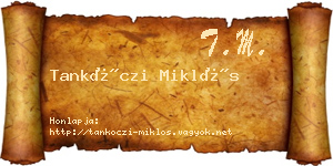 Tankóczi Miklós névjegykártya